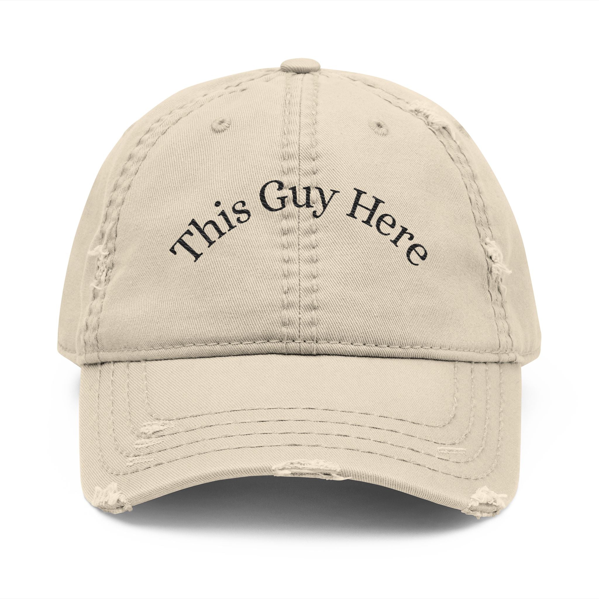 Distressed Dad Hat with Embroidery - Casual Everyday Style, Gift for Dad, Birthday, Father's Day, Unique Fashion Accessory